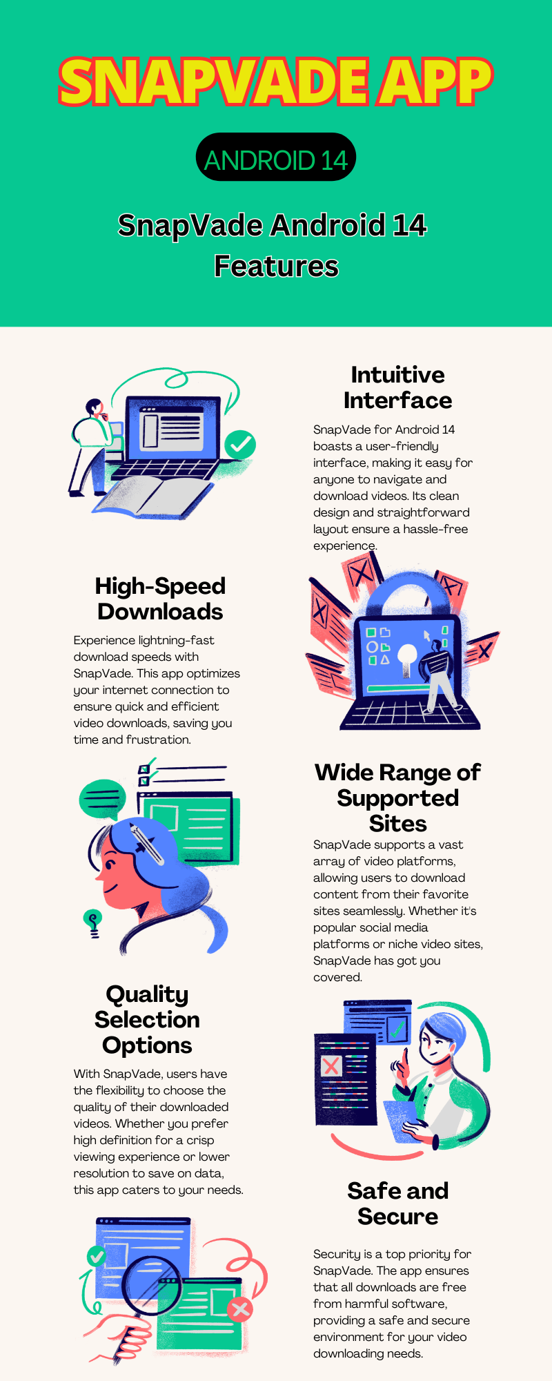 snapvade android 14 infographic